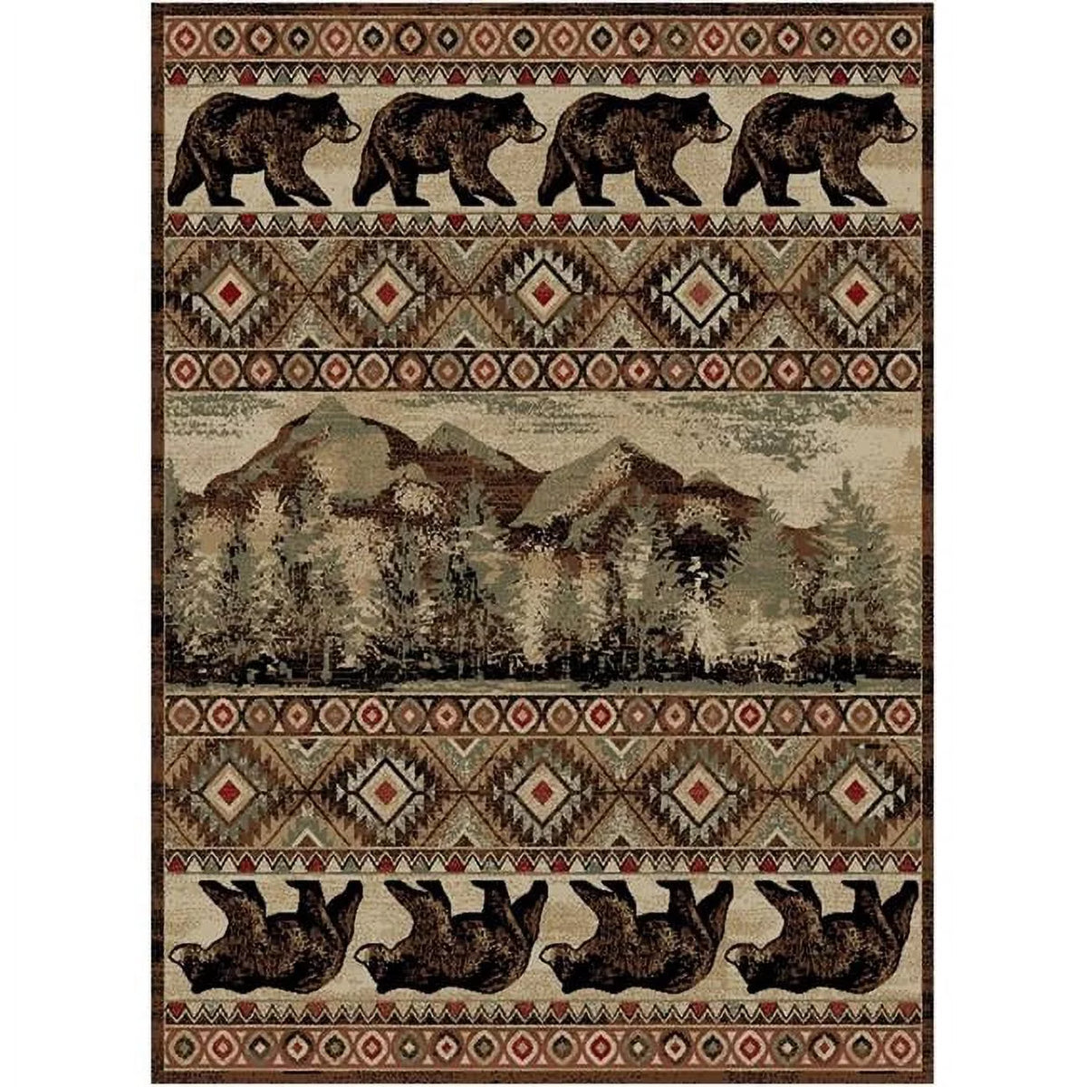 Multi Color Rectangle Area Rug M194836