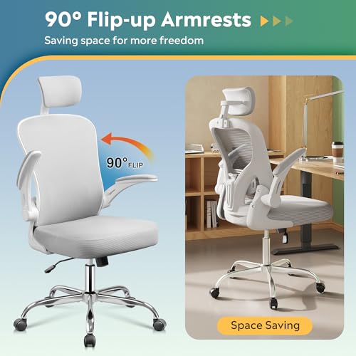 White High Back Mesh Ergonomic Office Chair R635