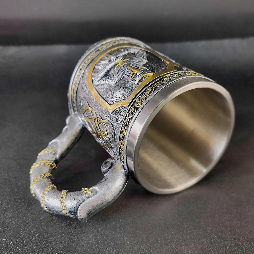 Stainless Steel Metal Tankard Beer Mug M8078