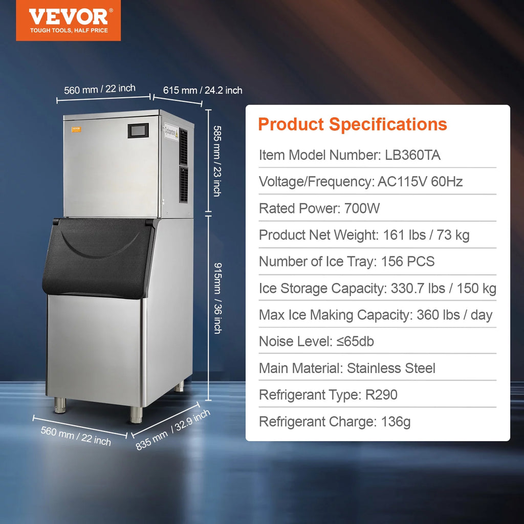 Commercial Ice Maker with Storage Bin L98862