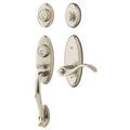 Satin Nickel Single Cylinder Handleset Wave Lever J5526