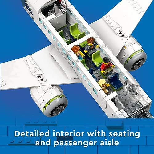 Passenger Airplane Building Toy Set with 9 Minifigures R670469