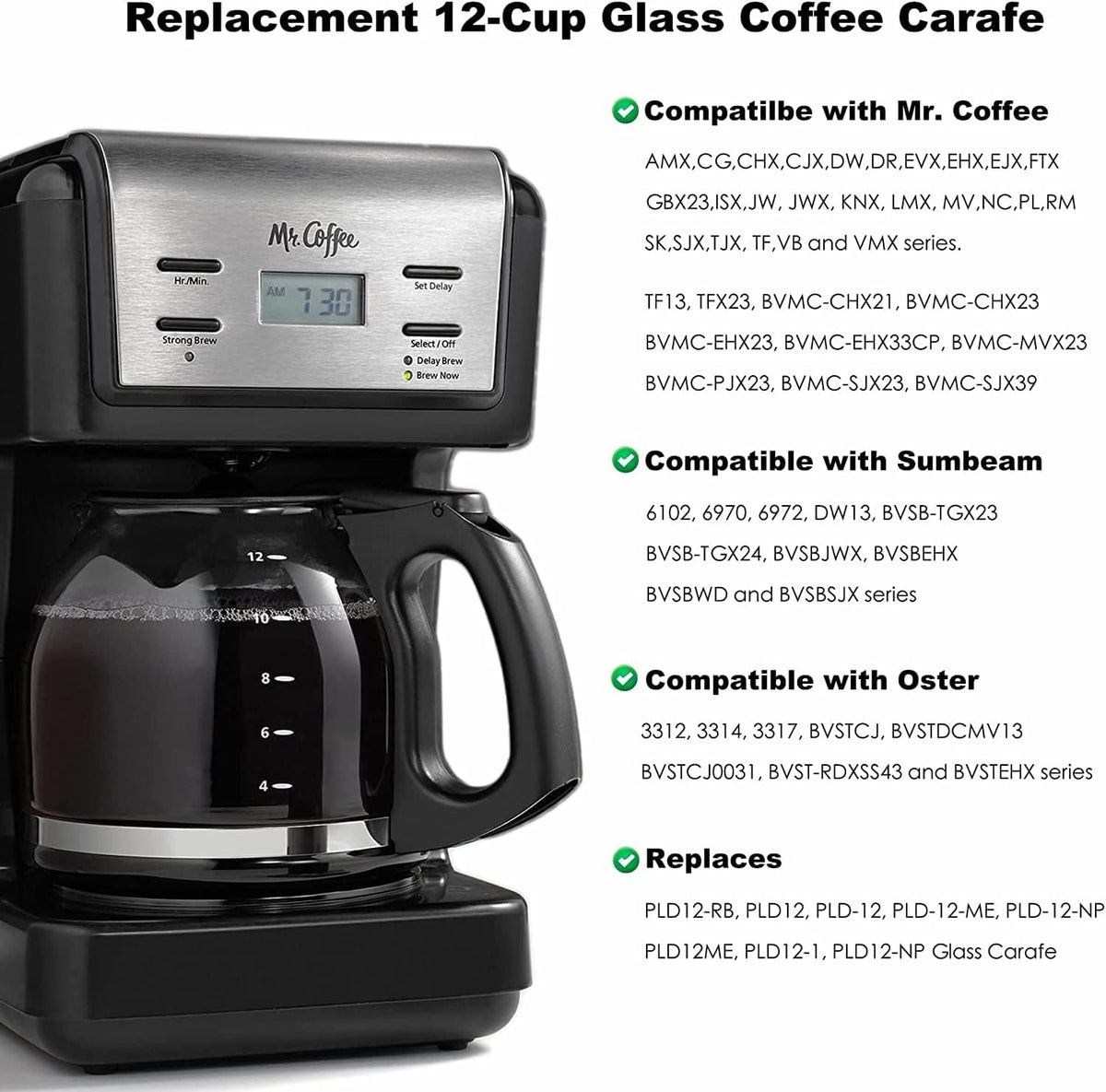 12-Cup Glass Carafe with Lid N60657