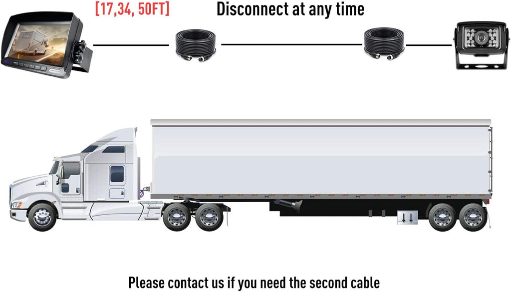 HD Wired Backup Camera System Kit with 7'' LCD Monitor E11320