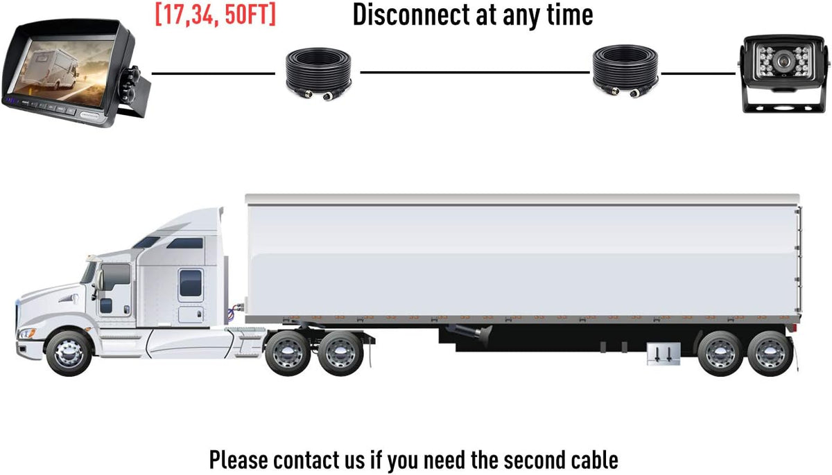 HD Wired Backup Camera System Kit with 7'' LCD Monitor E11320