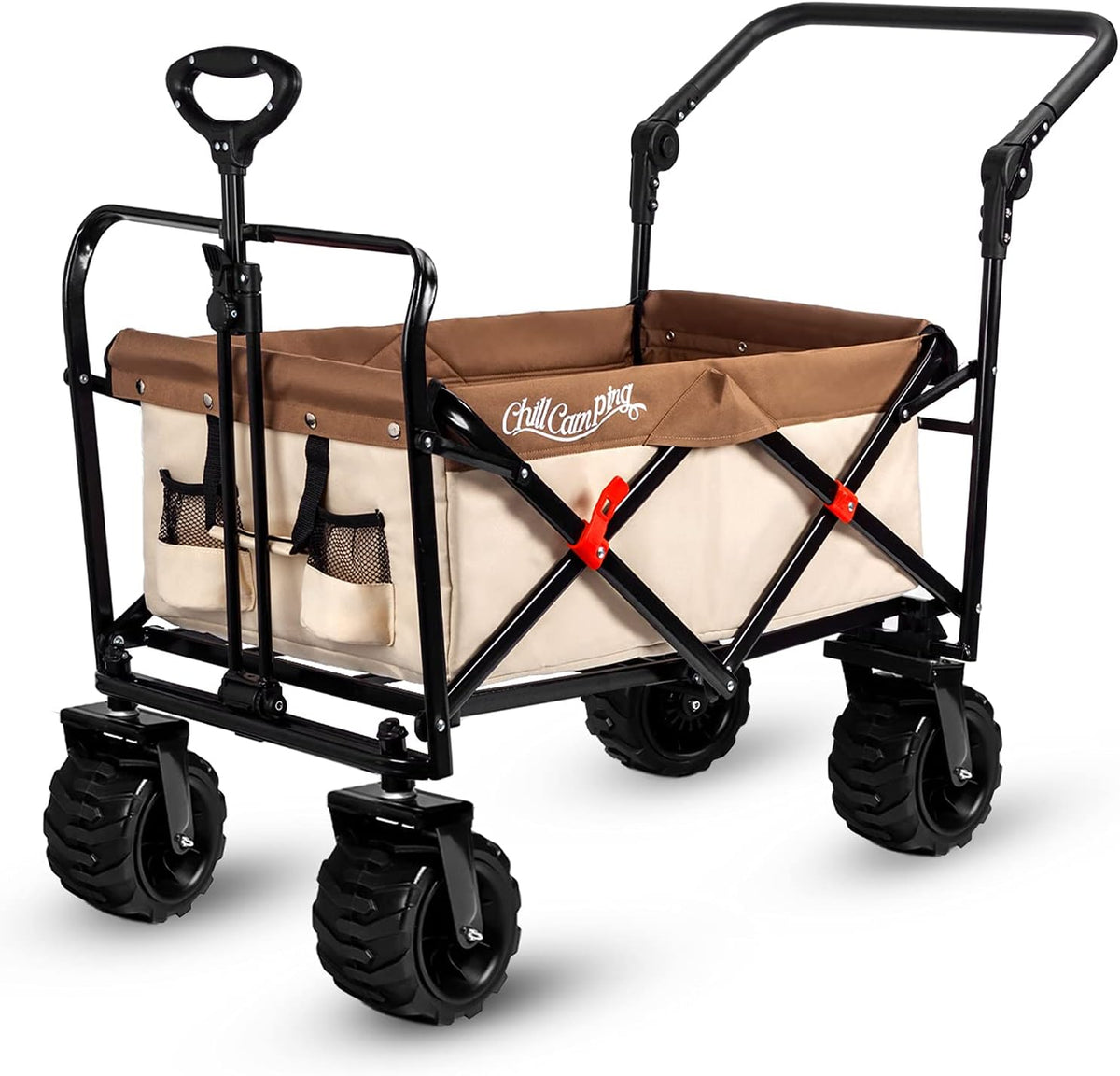 All Terrain Collapsible Utility Wagon with Rubber Wheels U464