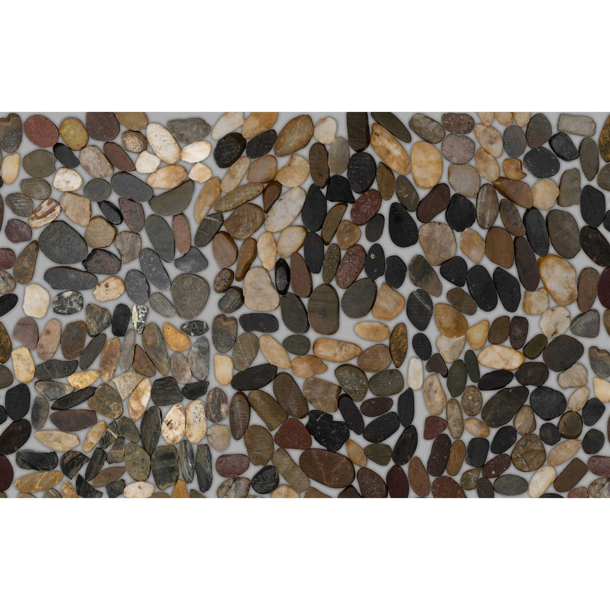 13-in x 13-in Polished Natural Stone Pebble Wall Tile N44021