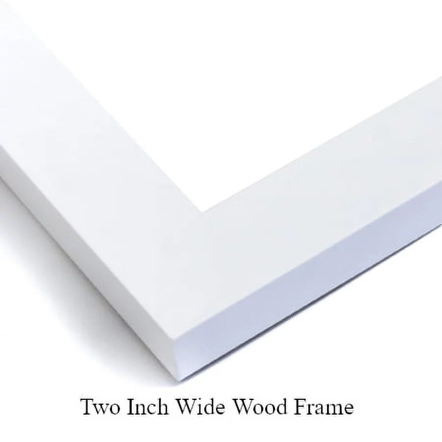 White Modern Wood Framed Art Print V519485