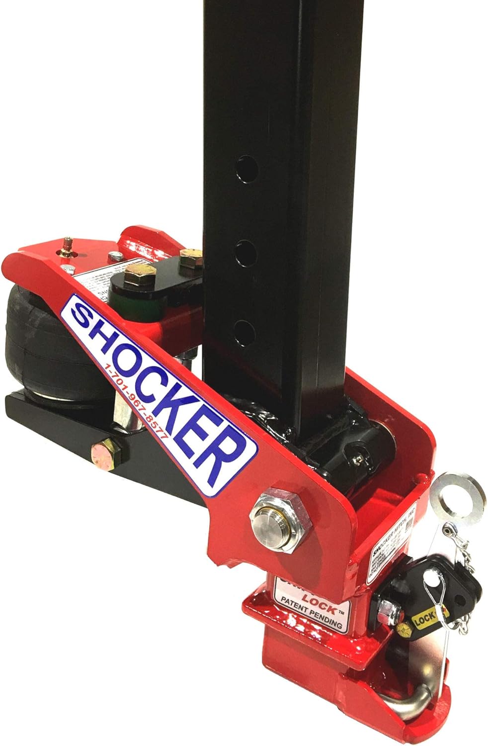 Gooseneck Air Hitch & Coupler, Square 4" Straight Pin 30K Coupler 9" Offset L58267