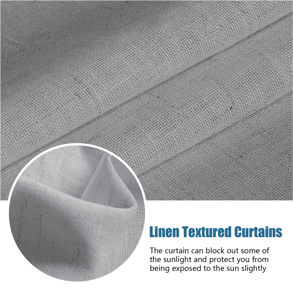 2 Panel Linen Textured Blackout Curtains 26 x 68 Inch Y766226