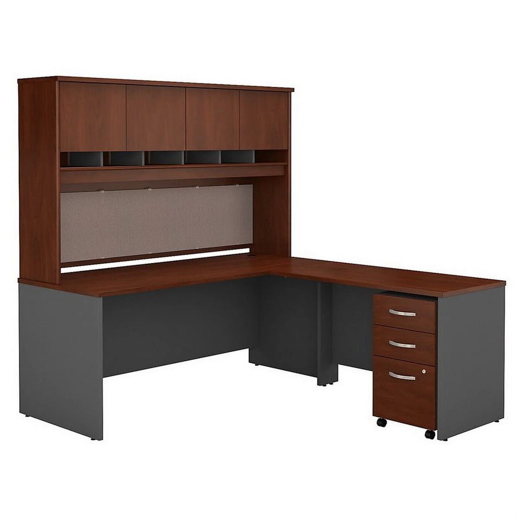 72" L Shaped Desk with Hutch F447