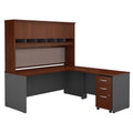 72" L Shaped Desk with Hutch F447