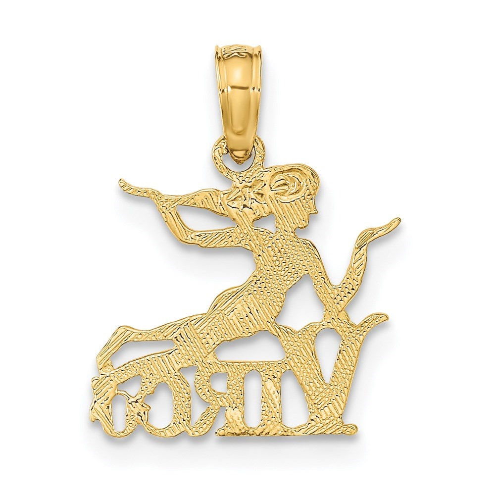 14k Yellow Gold Virgo Zodiac Charm S30418