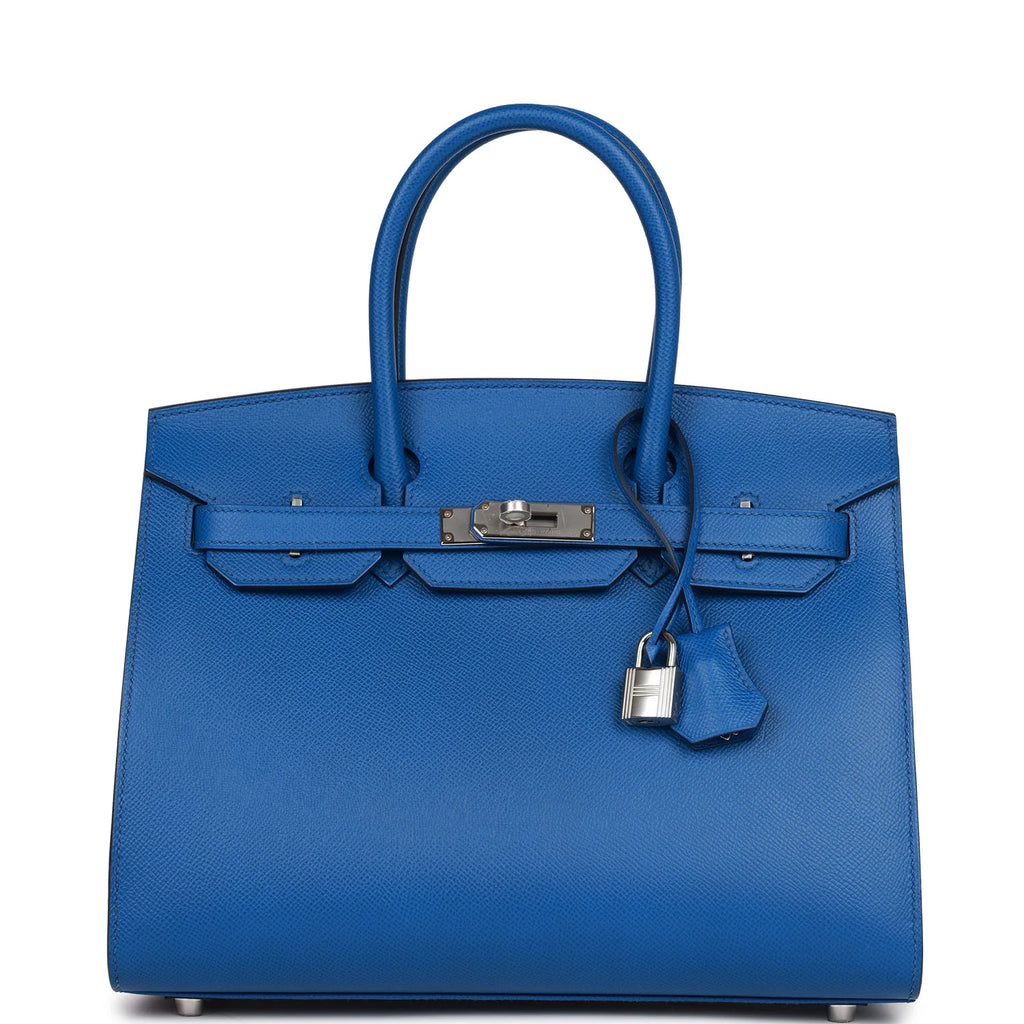 Birkin 30 Bleu France Epsom Palladium Hardware G52246