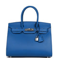Birkin 30 Bleu France Epsom Palladium Hardware G52246