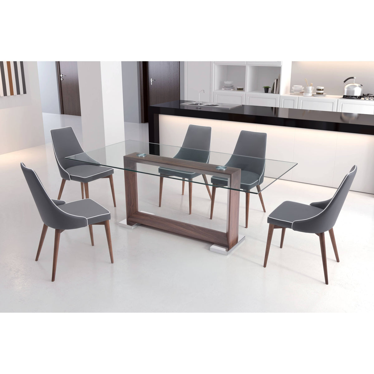 Dark Gray Dining Chair (Set of 2) J9794