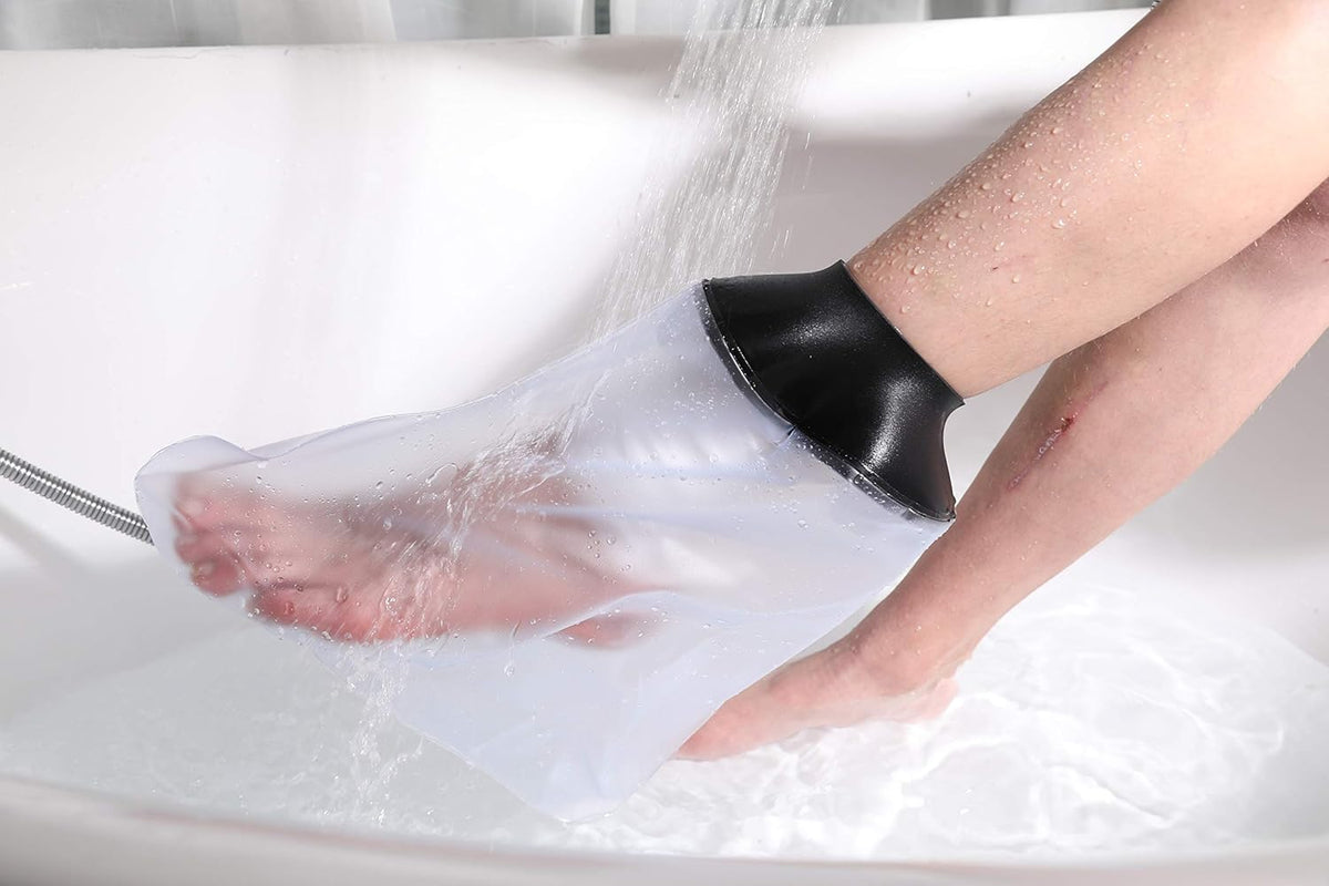 Waterproof Foot Cast Cover for Shower (Black) S9827