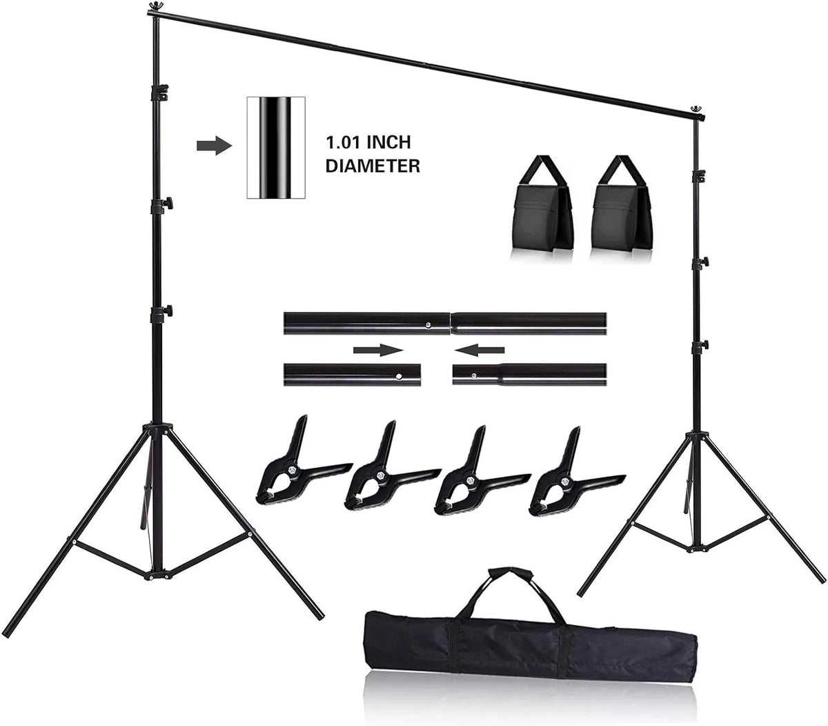 10ft Adjustable Background Support Stand Photography Backdrop Kit Z3593