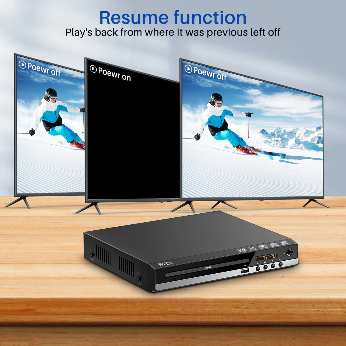 DVD Player with Remote 1080P CD Player W668685