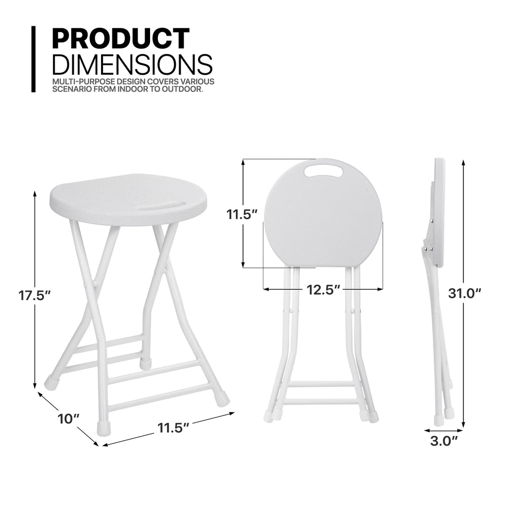 7 Pieces 5 FT Folding White Round Table and Chair Set P2270