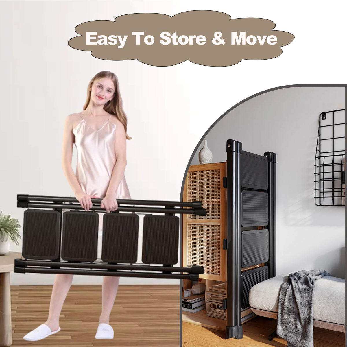4 Step Ladder Folding Step Stool 330 lbs R54420