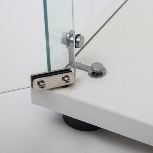 4-Tier Glass Display Cabinet with Locks, White K370114