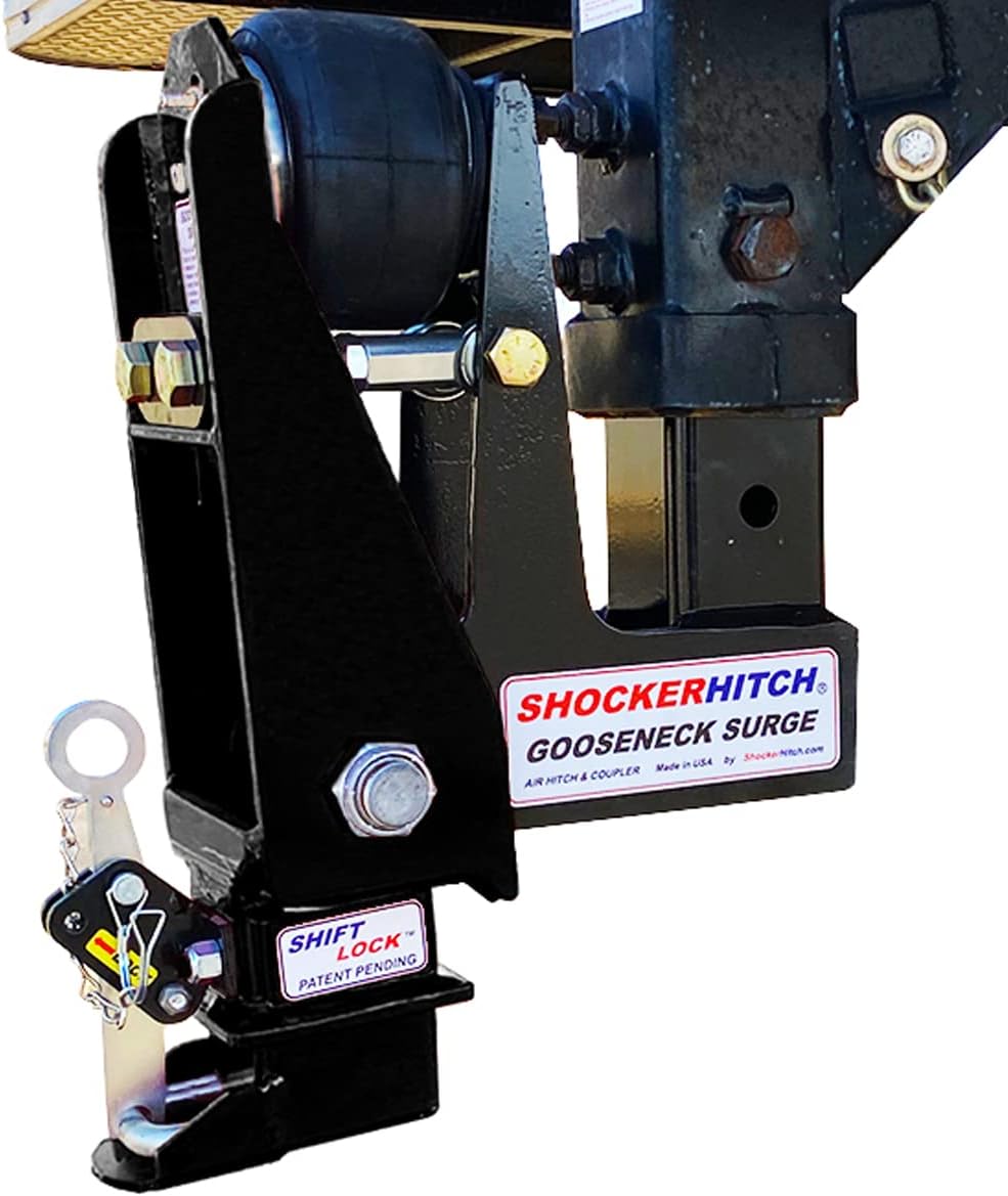 Gooseneck Air Hitch & Coupler, Square 4" Straight Pin 30K Coupler 9" Offset L58267