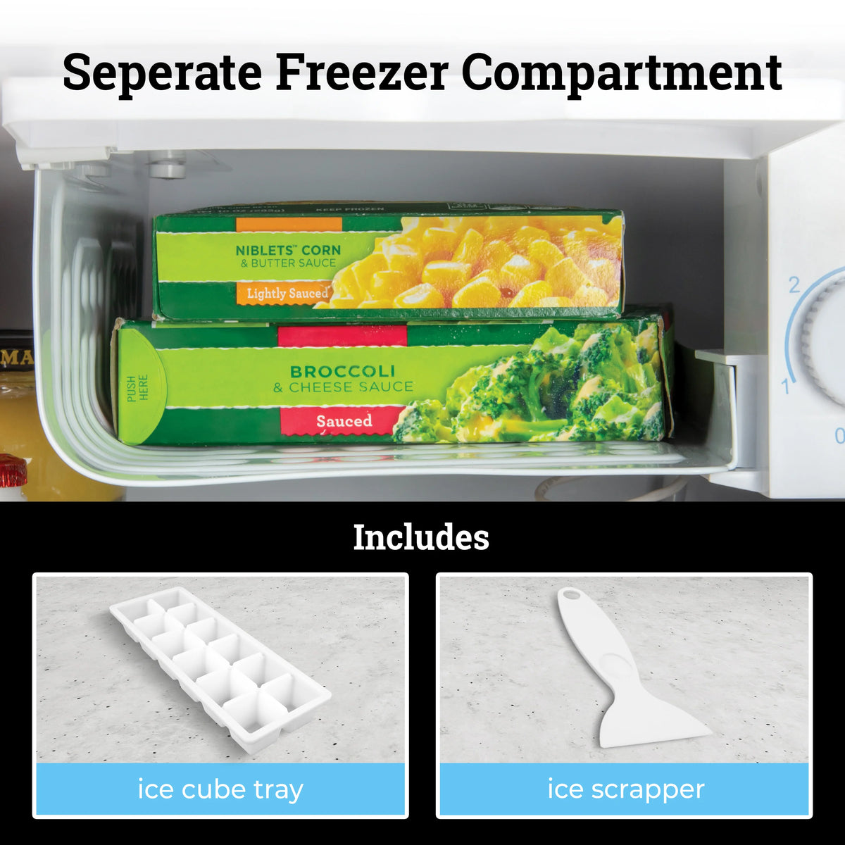 White 1.6 Cu.Ft. Refrigerator With Freezer X602