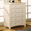 White 5 Drawer Wooden Chest H860433