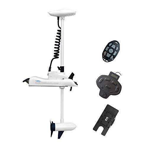 12V 55lbs Bow Mount Electric Trolling Motor White with Foot Control O249