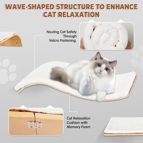 Cat Wall Shelves with Hammock and Perch F3507