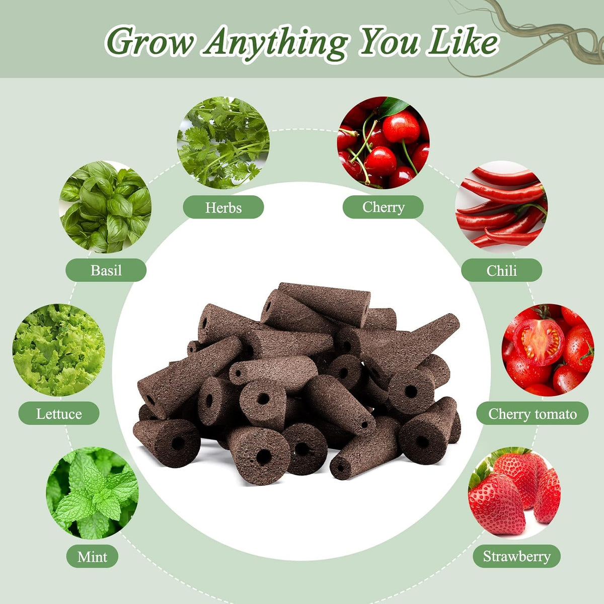 133-Pack Hydroponic Grow Sponges Kit with 12 Tags & 1 Tweezer W607670