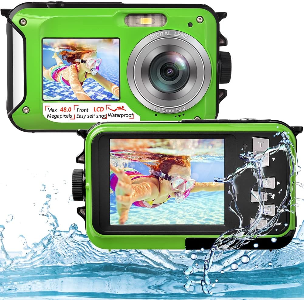 Green 2.7K 48MP Waterproof Digital Camera Y338978