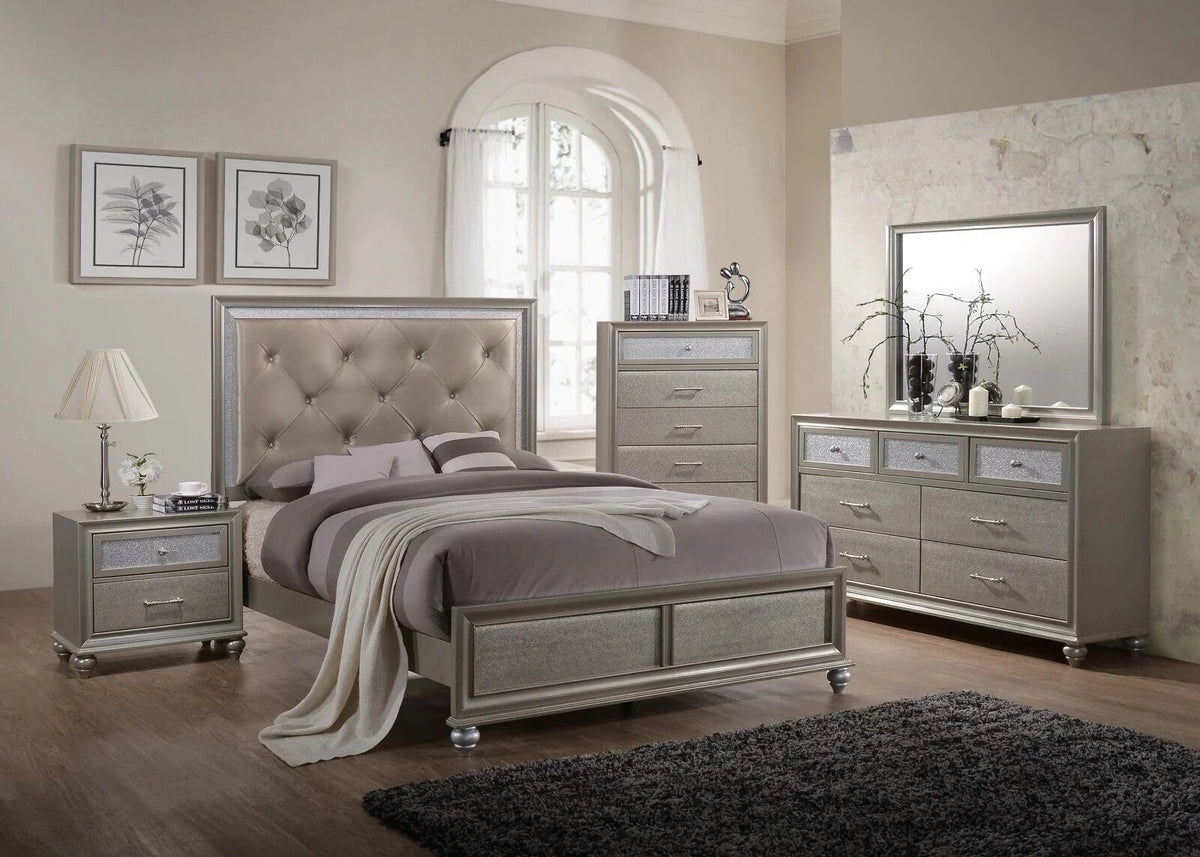 Champagne 4pc Full Size Bedroom Set U821