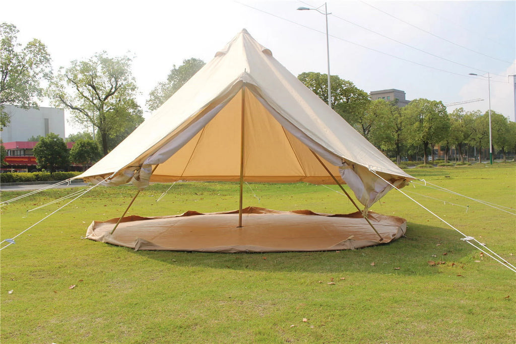 Waterproof 4-Season Cotton Canvas Bell Tent with Stove Hole G884752