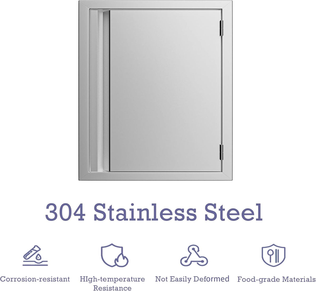 Stainless Steel BBQ Single Access Door 17W x 24H Inch O4701