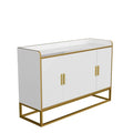White Gloss Storage Cabinet with Metal Legs P105