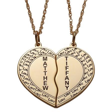 Sterling Silver Name Heart Necklace R983