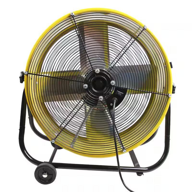 Yellow 2 Fan Speeds Drum Fan D39782