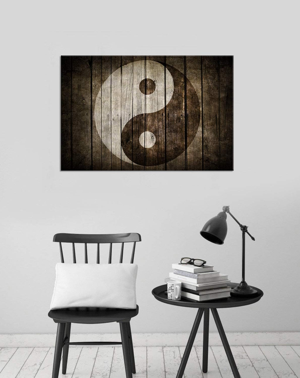 Black and White Yin Yang Symbol Canvas Print 24x36 H913771