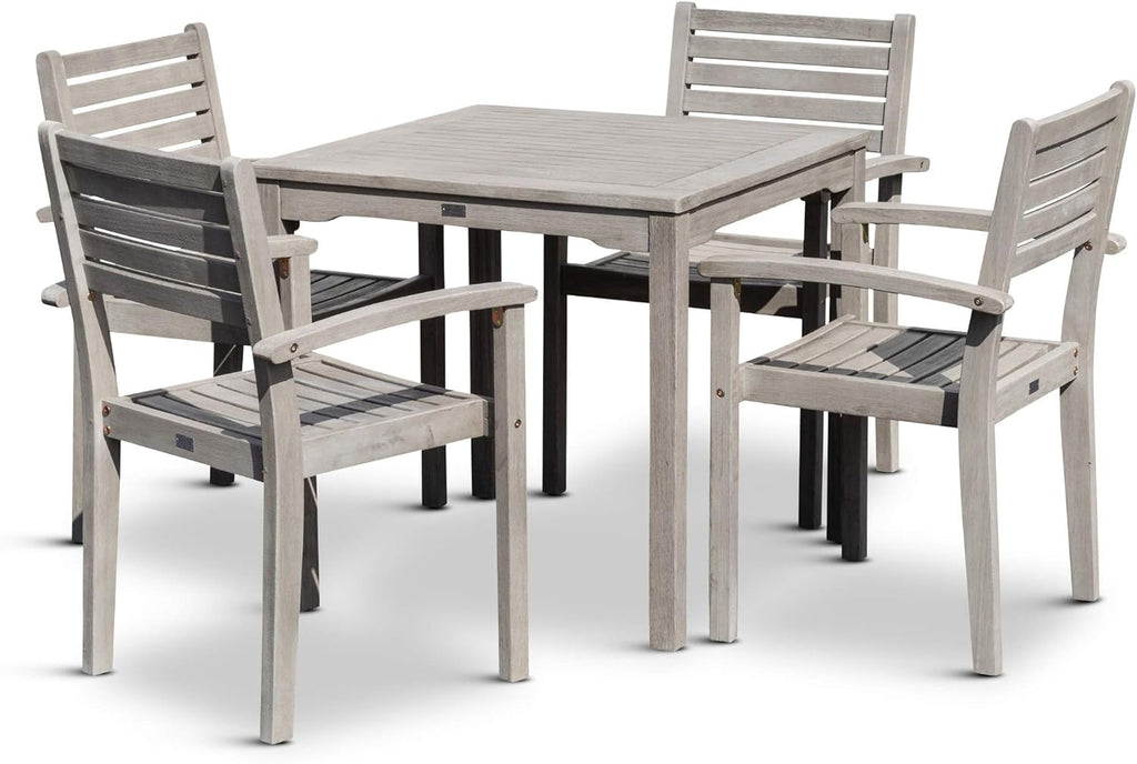 Driftwood Gray 5-Piece Eucalyptus Dining Set K5379