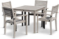 Driftwood Gray 5-Piece Eucalyptus Dining Set K5379