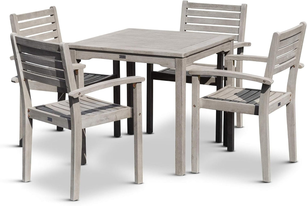 Driftwood Gray 5-Piece Eucalyptus Dining Set K5379