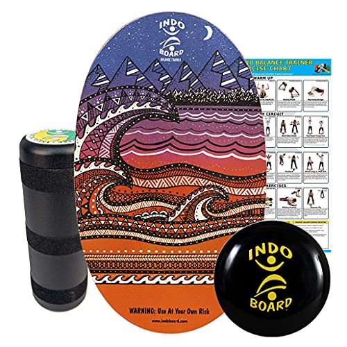Original Training Package Balance Board with Deck, Roller, Cushion and Exercise Poster A1172