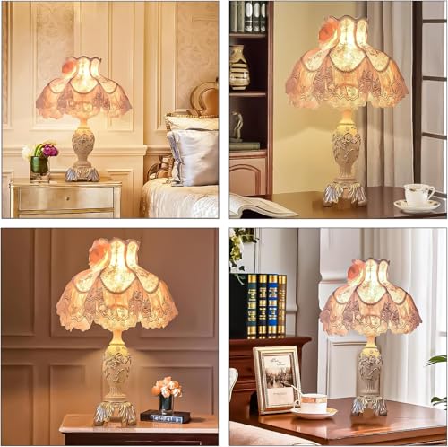 Pink Fabric Shade European Style Table Lamp I311759