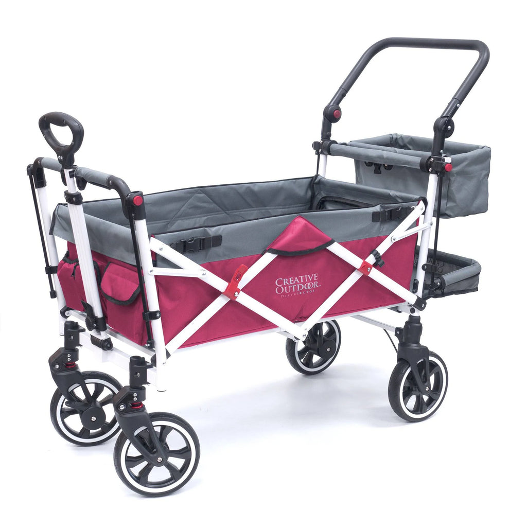 Pink Folding Wagon Stroller with Canopy F852667