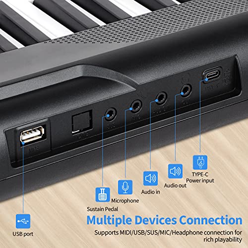88 Key Semi Weighted Digital Piano with Bluetooth MIDI M9530