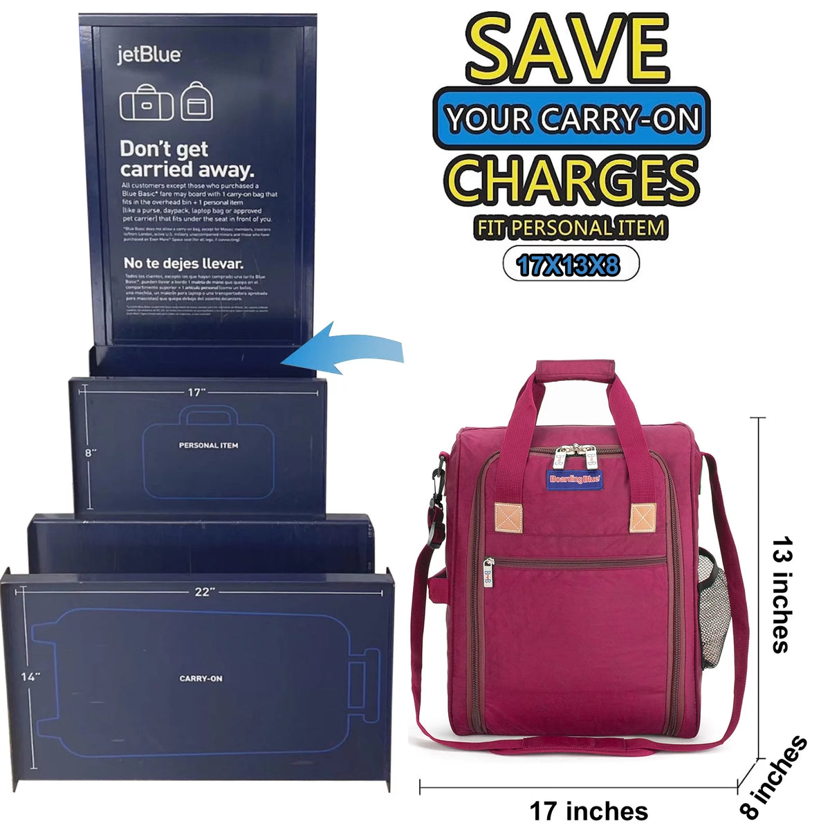 17" Personal Item Under Seat Duffel H198658