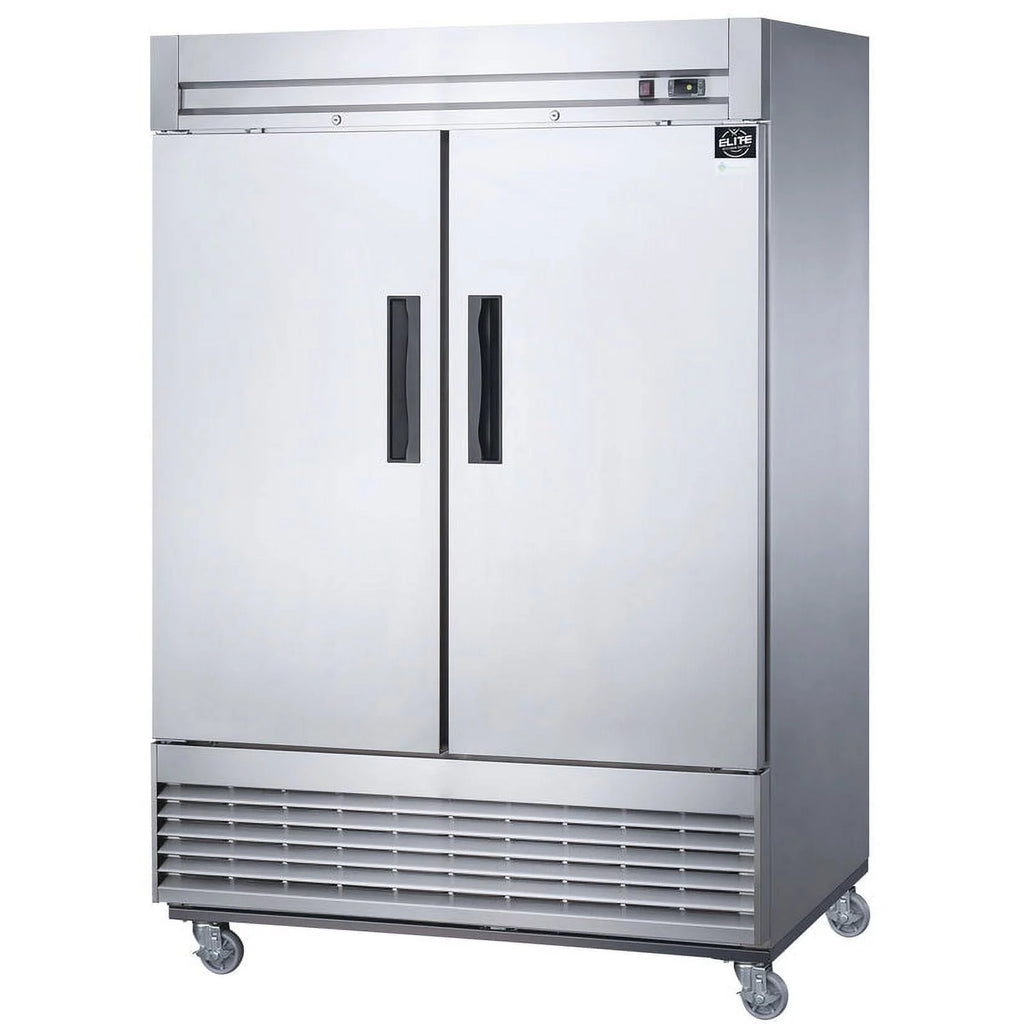 55 in. Two Door Upright Reach-in Freezer in Stainless Steel 40.7 Cu. Ft. N24648