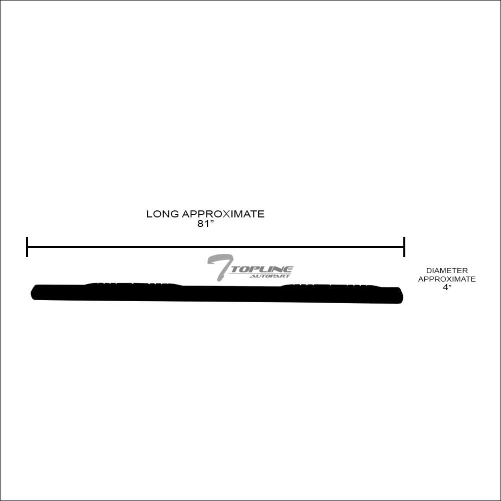 Oval Matte Black Side Step Nerf Bars Running Boards X9772